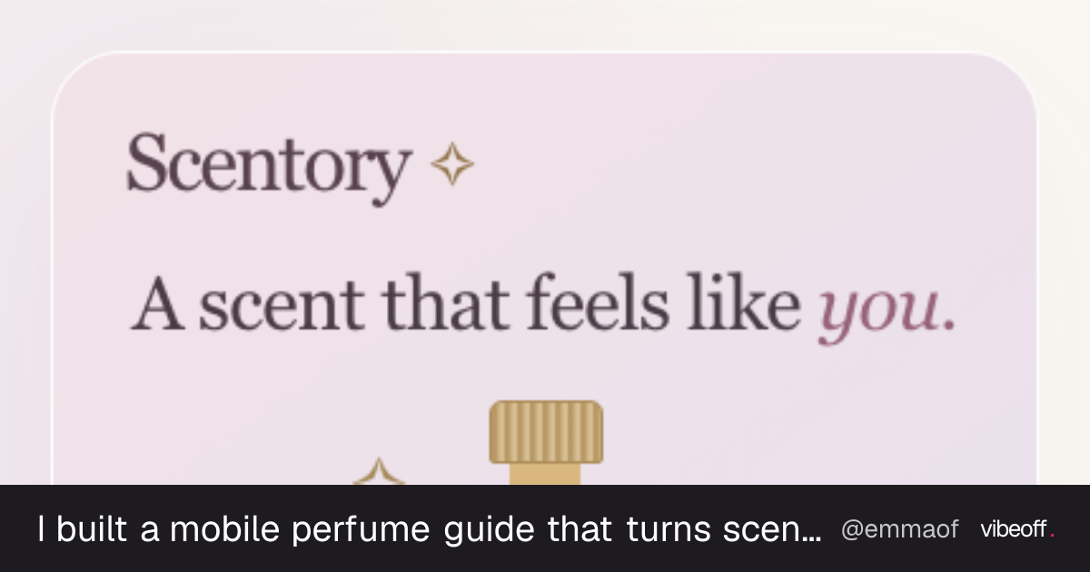 I built a mobile perfume guide that turns scent notes into personal ...