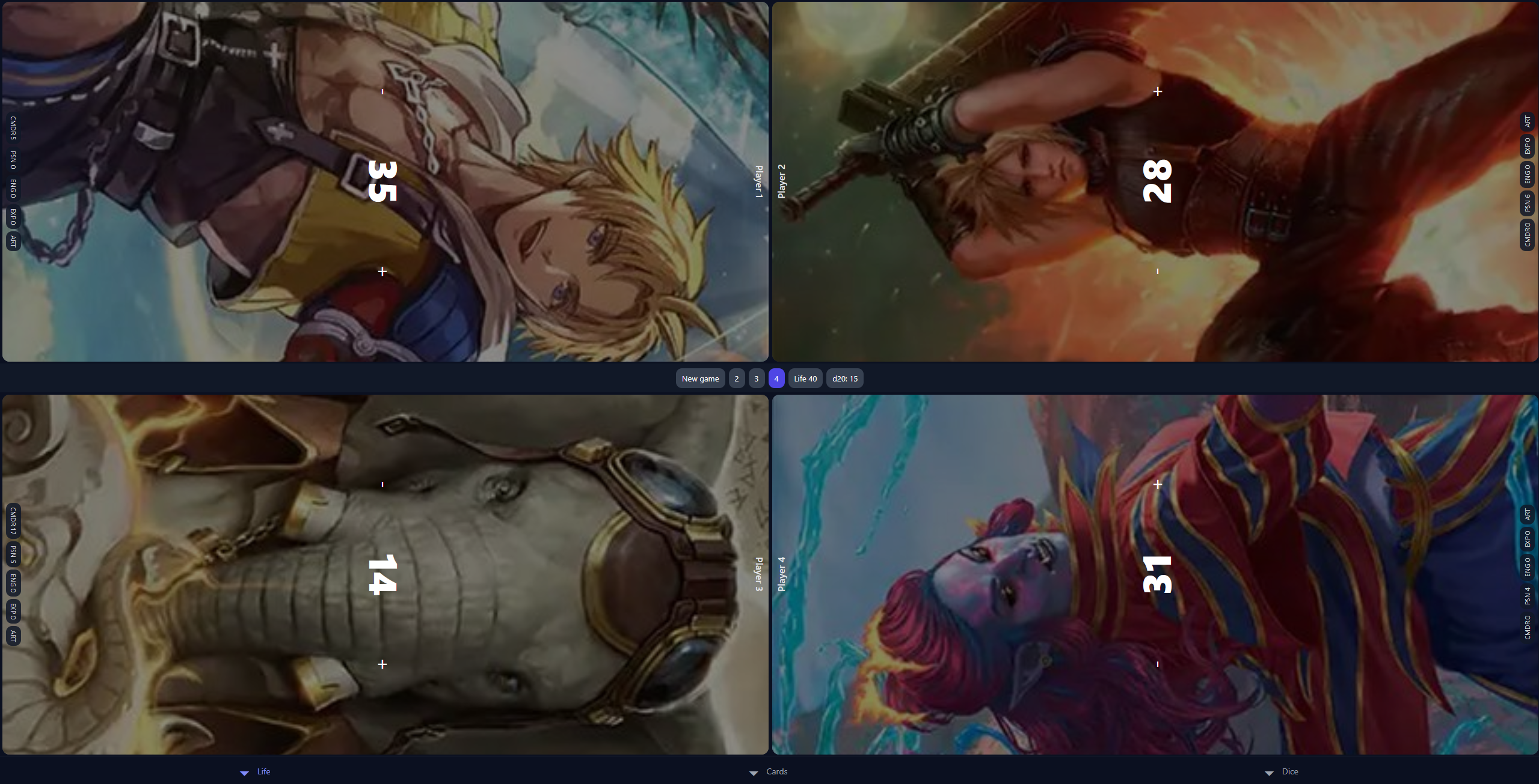 How a game of commander could look